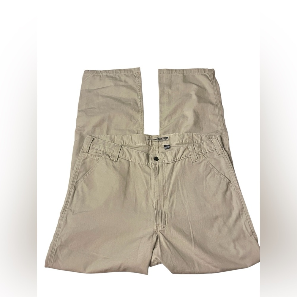 Carhartt Relaxed Fit Men's Khaki Pants Sz 38x34